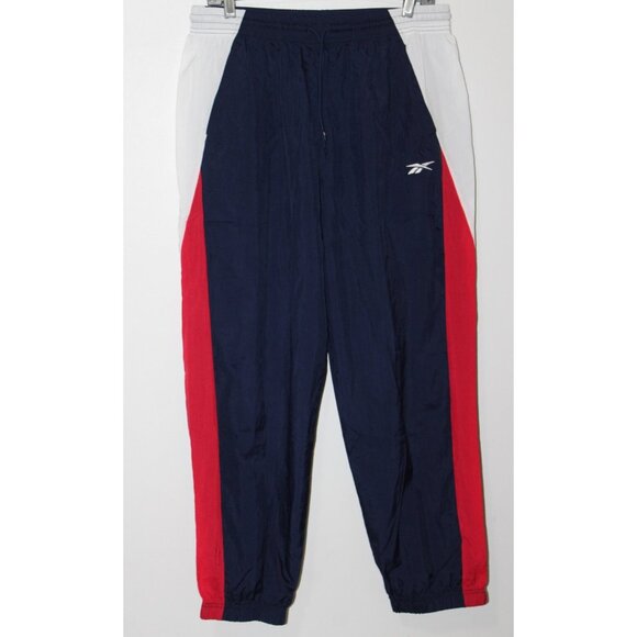Reebok Vector Track Pants Joggers Woven Women's XL Blue White Red NWT - Picture 1 of 6